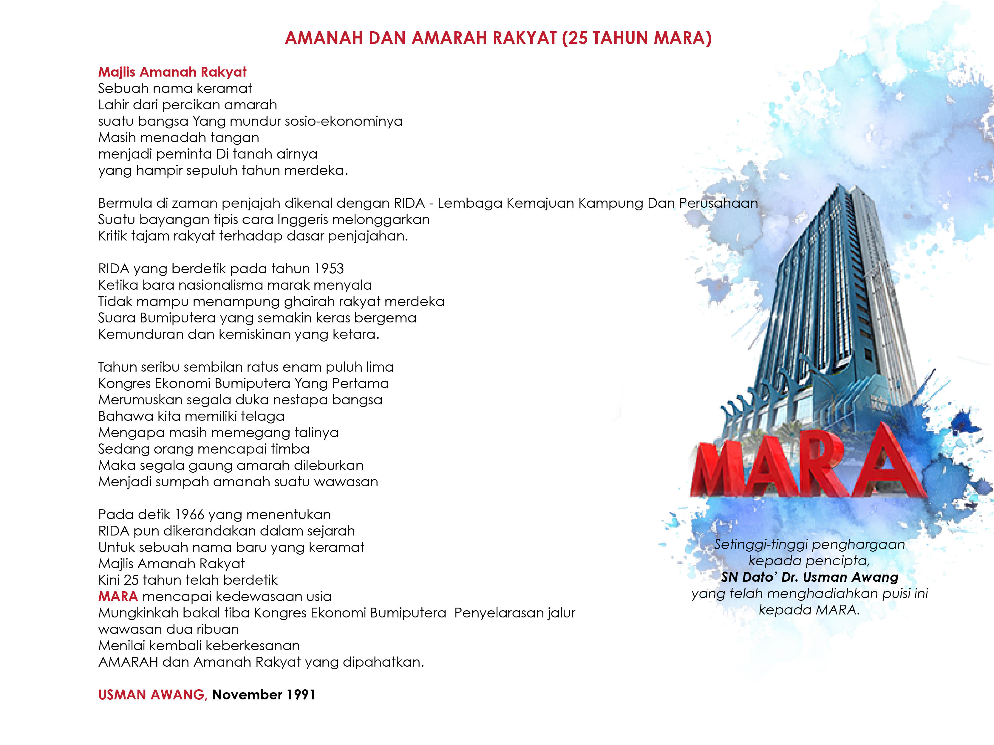 Pengenalan dan Sejarah - Majlis Amanah Rakyat