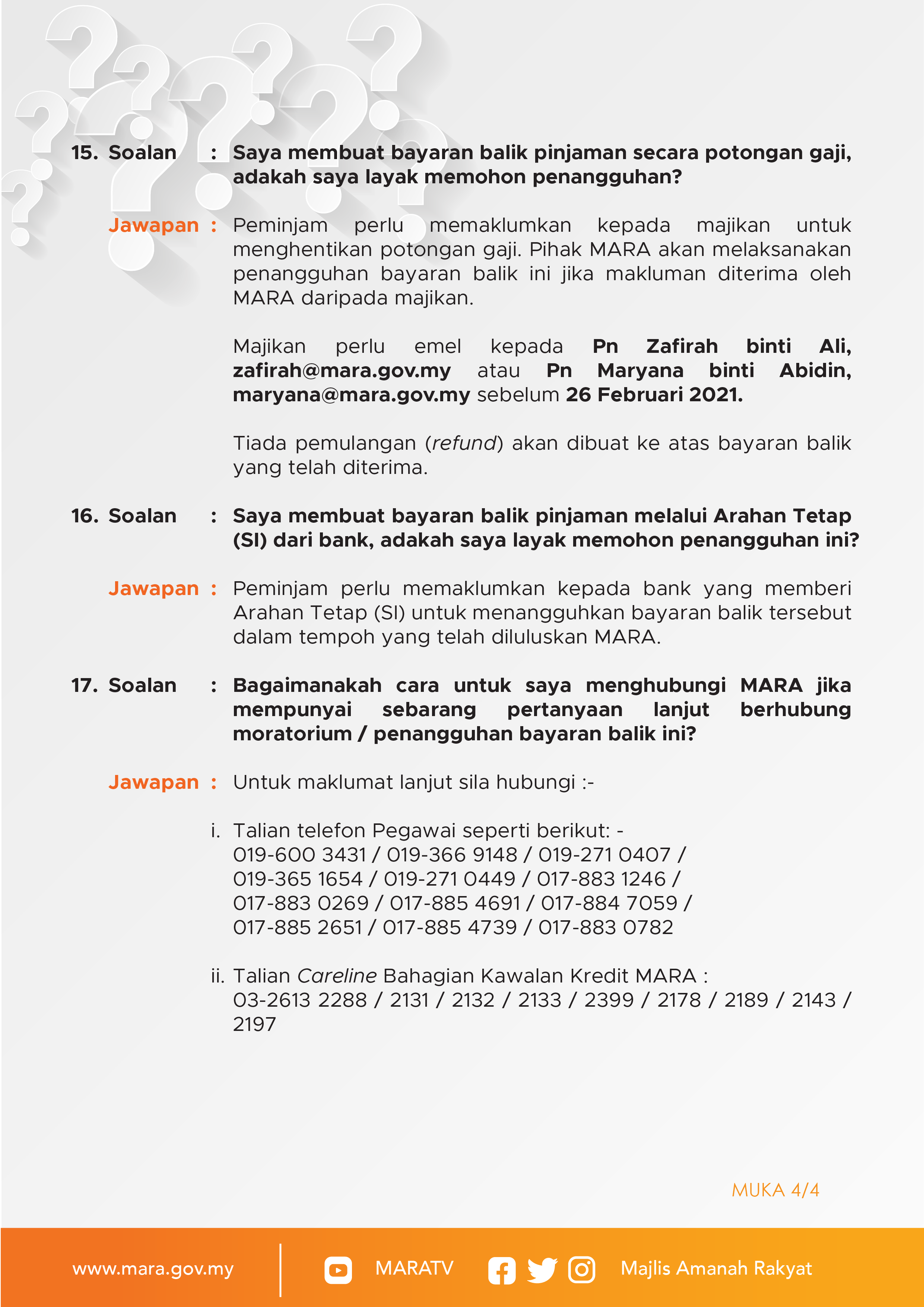 cara bayar mara online