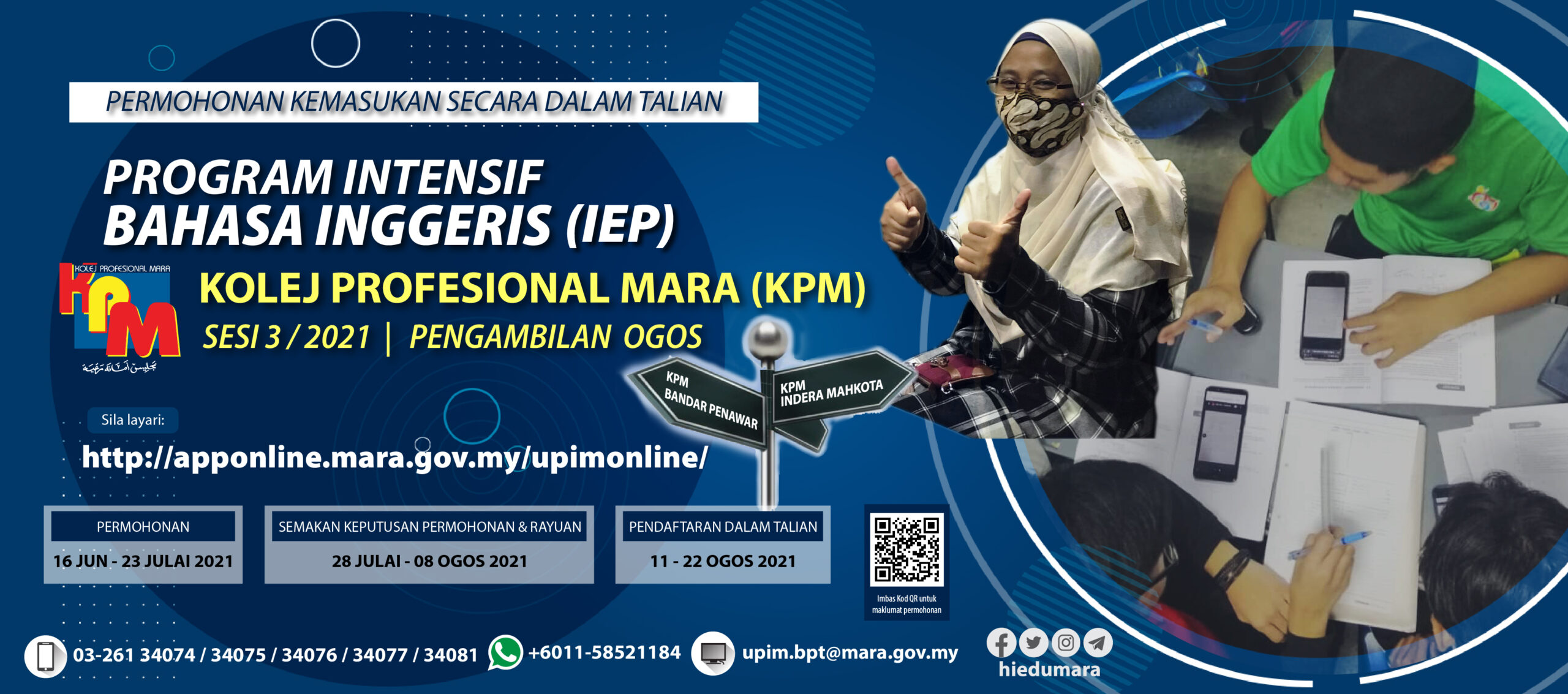 Permohonan Program Intensif Bahasa Inggeris Sesi 3/2021 Ambilan 
