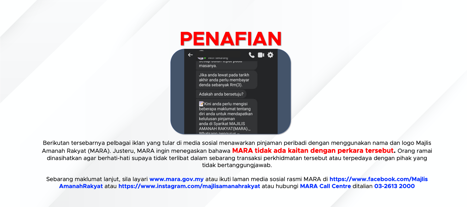 Penafian BM Penafian